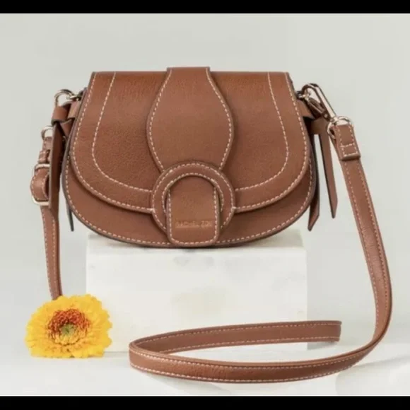 Rachel Zoe Brown Leather Crossbody Saddle Bag - Picture 1 of 1